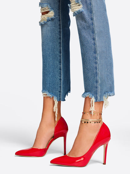 Jessica Simpson Women Prizma D'Orsay Pump in Red Patent