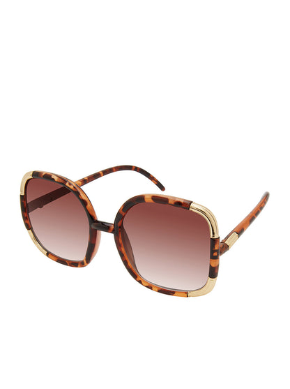 Jessica Simpson Accessories Over-Sized Oval Sunglasses in Tortoise
