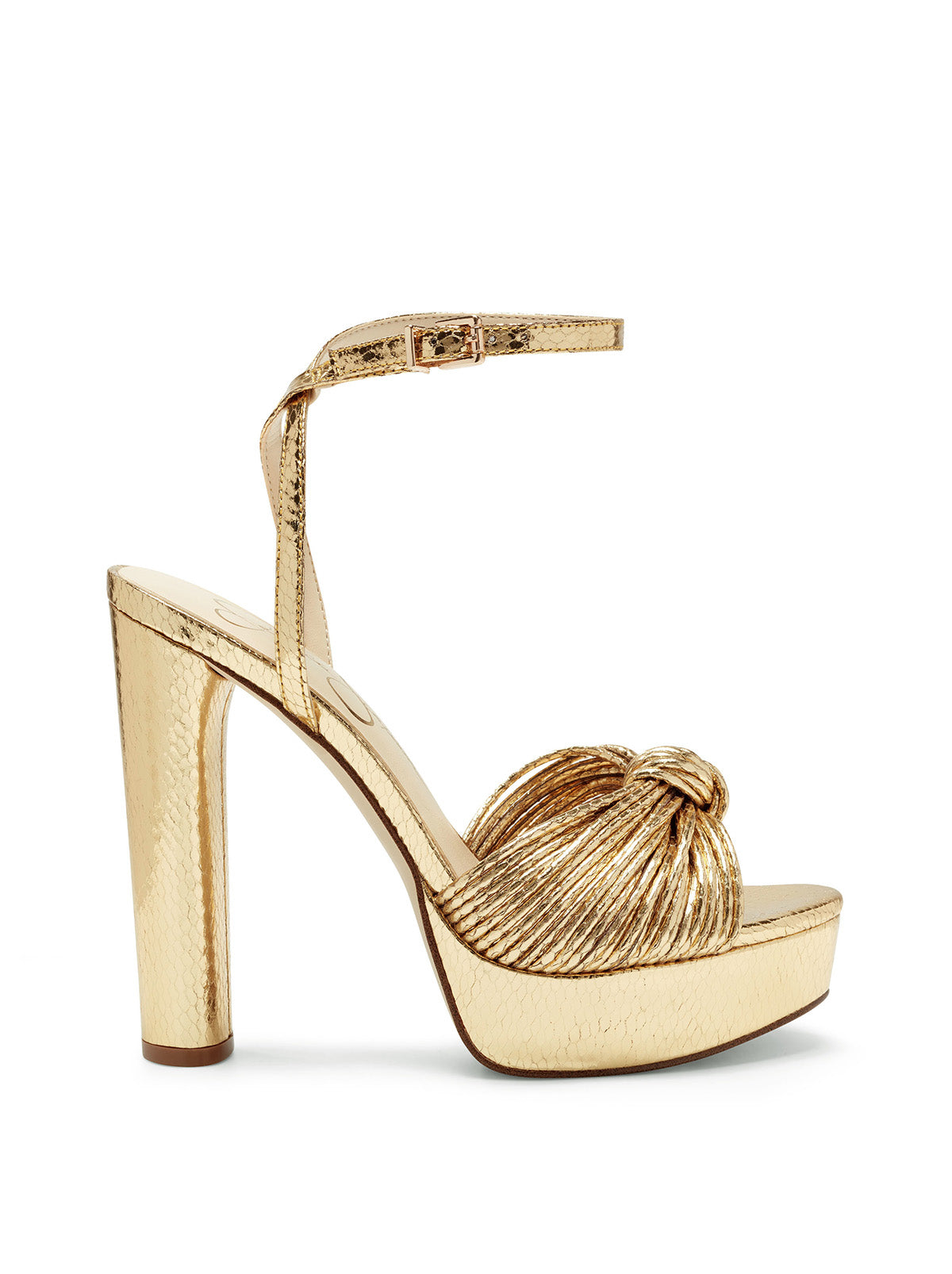 Jessica Simpson Women Immie Platform Sandal in Gold Snake