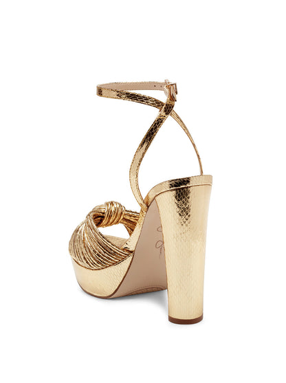 Jessica Simpson Women Immie Platform Sandal in Gold Snake