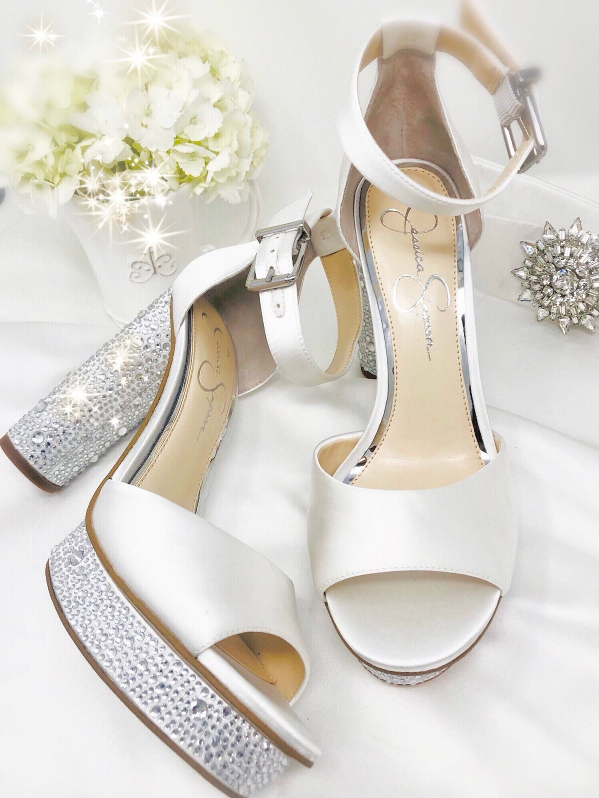 Jessica Simpson Women Everyn High Heel in Bridal White