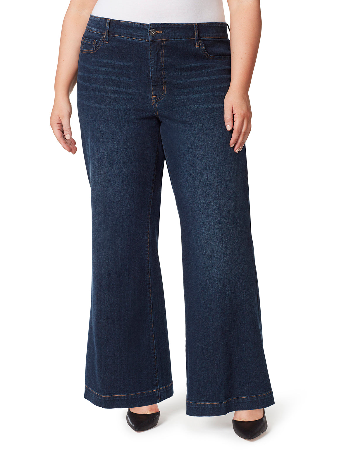Jessica Simpson Women True Love Wide Leg Trouser Jeans in Ditto