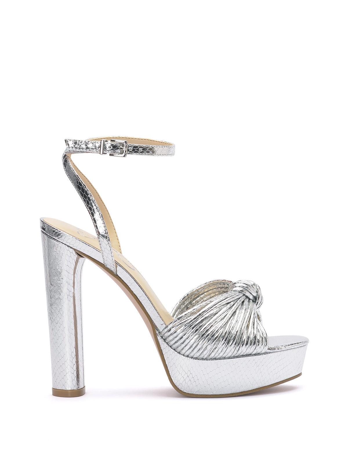 Jessica Simpson Women Immie Platform Sandal in Silver Snake
