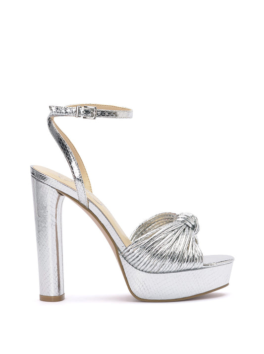 Jessica Simpson Women Immie Platform Sandal in Silver Snake