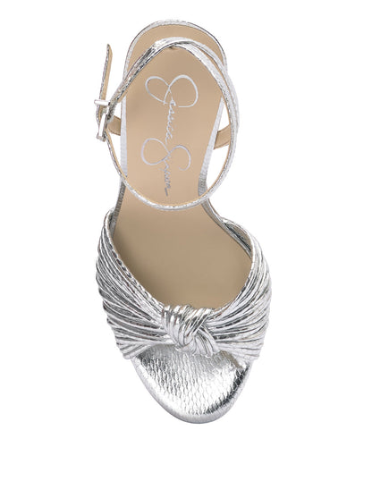 Jessica Simpson Women Immie Platform Sandal in Silver Snake