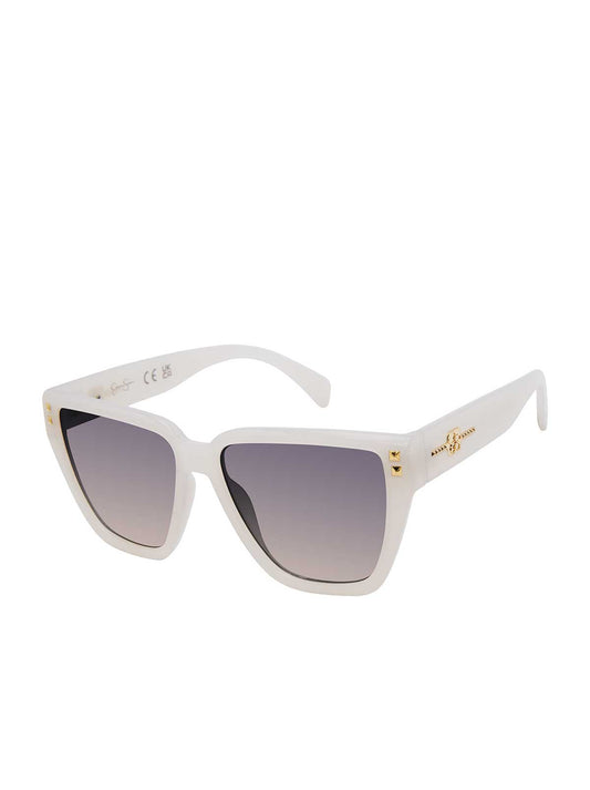 Jessica Simpson Accessories Star Studded Cat Eye Sunglasses in Cream