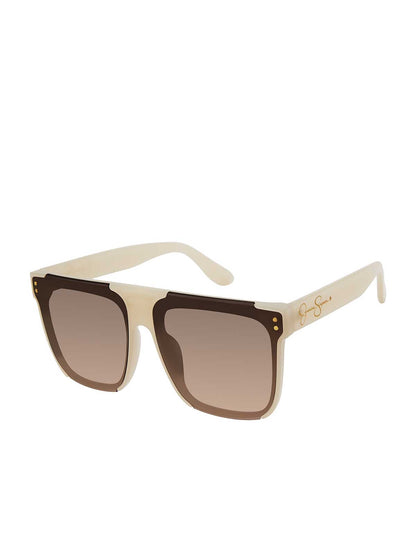 Jessica Simpson Accessories Oversized Square Sunglasses in Cream