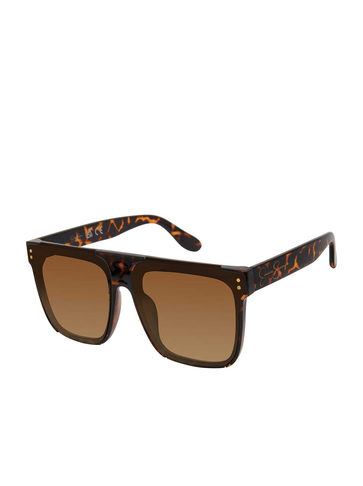 Jessica Simpson Accessories Oversized Square Sunglasses in Tortoise