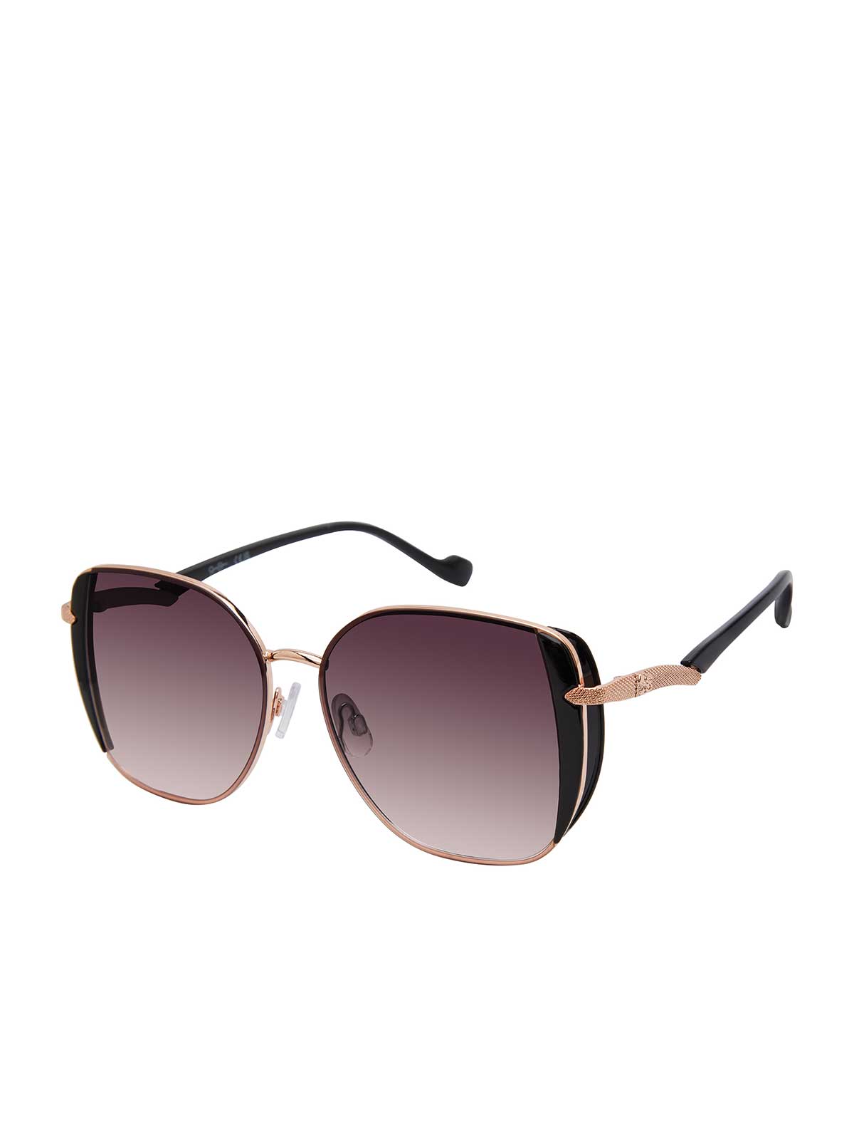 Jessica Simpson Accessories Metal Shield Butterfly Sunglasses in Rose Gold