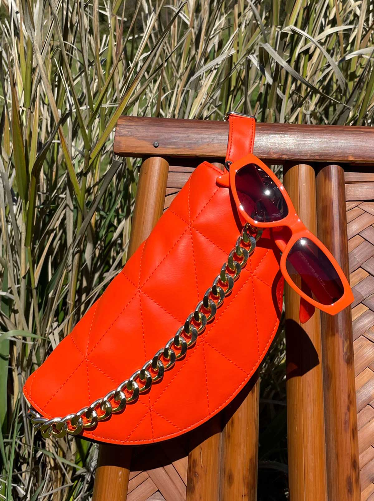 Jessica Simpson Accessories Vintage Oval Sunglasses in Orange