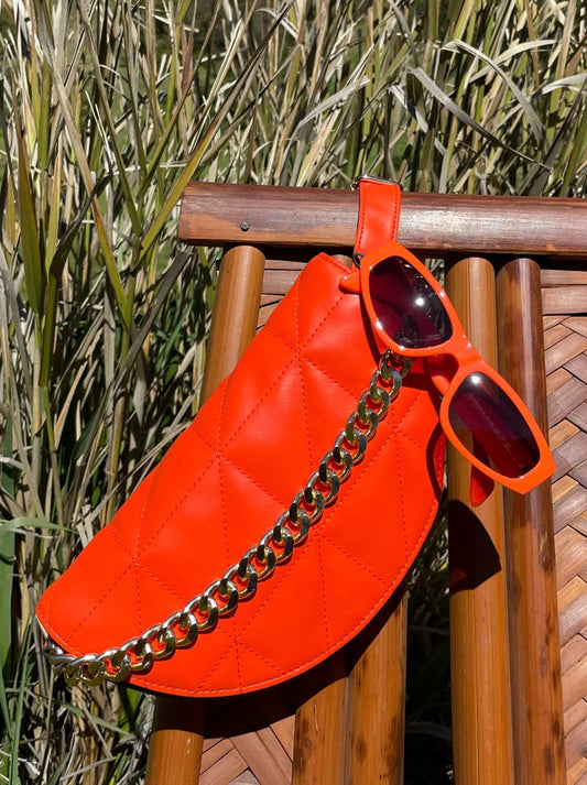 Jessica Simpson Accessories Vintage Oval Sunglasses in Orange