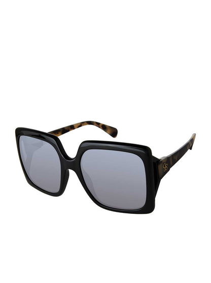 Jessica Simpson Accessories Square Sunglasses in Black & Oatmeal