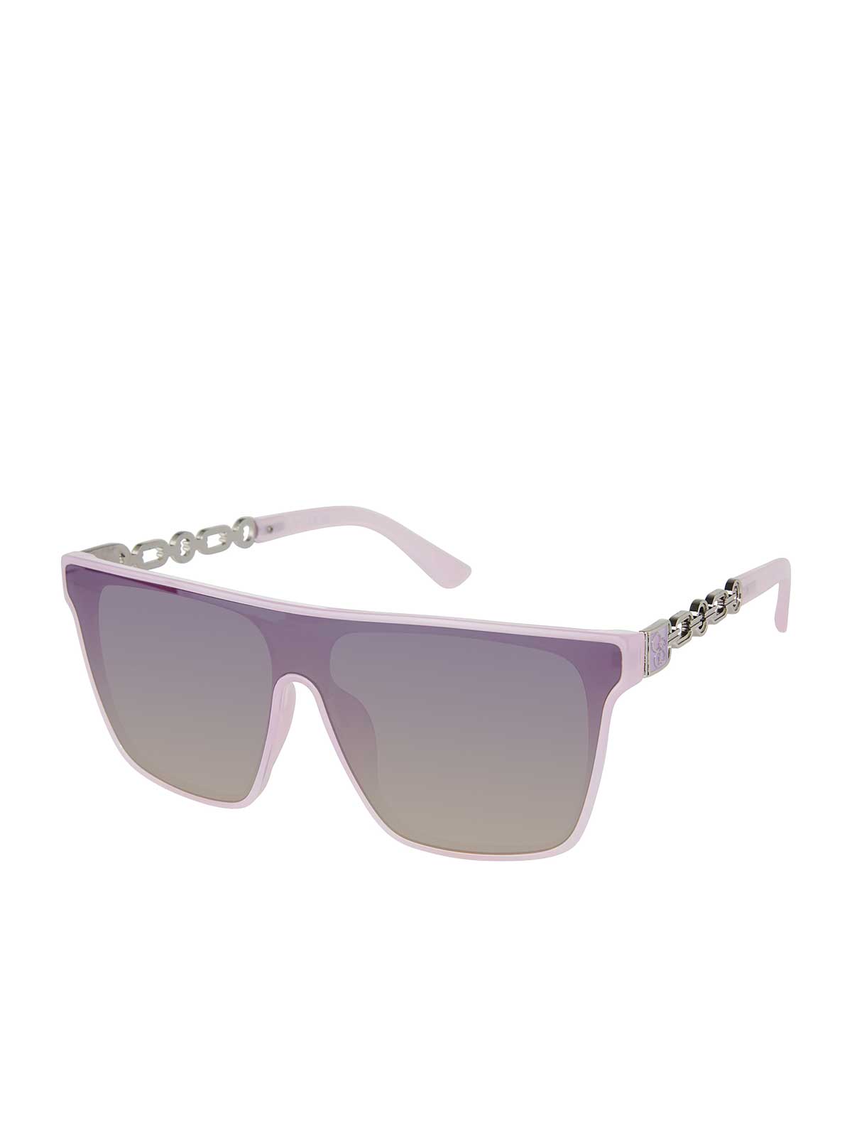 Jessica Simpson Accessories Metal Square Shield Sunglasses in Lavender
