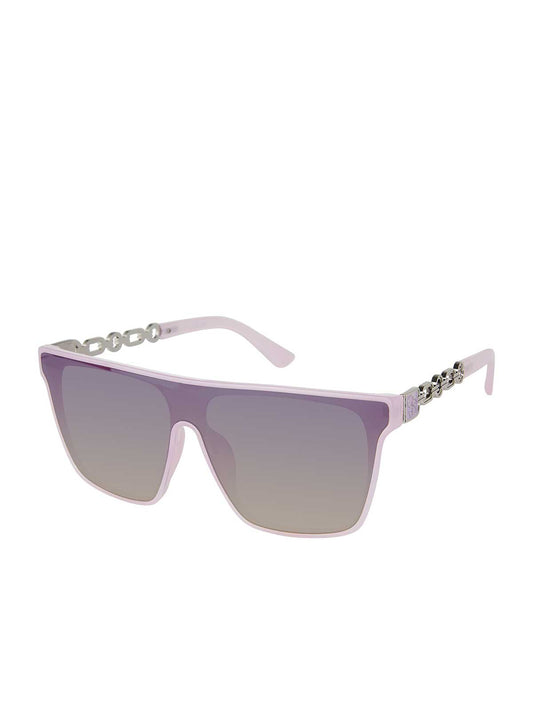 Jessica Simpson Accessories Metal Square Shield Sunglasses in Lavender