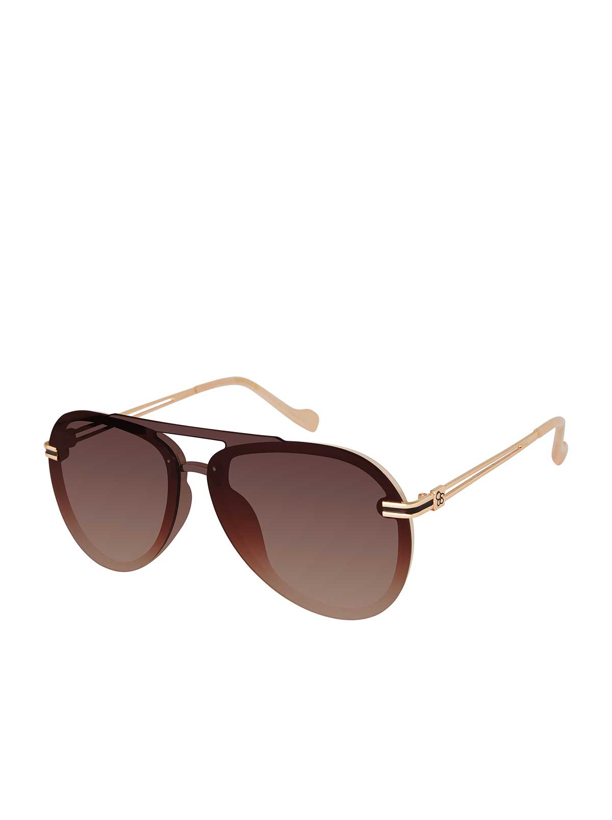 Jessica Simpson Accessories Metal Aviator Sunglasses in Nude