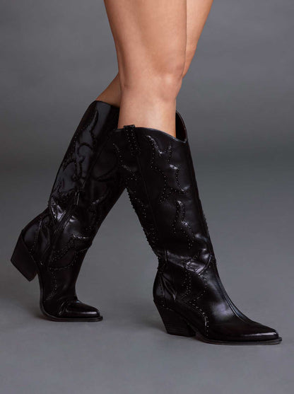 Jessica Simpson Women Zaikes Western Boot in Black