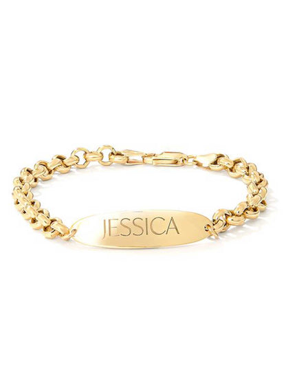 Jessica Simpson Accessories Personalized ID Bracelet in 18K Gold Plated