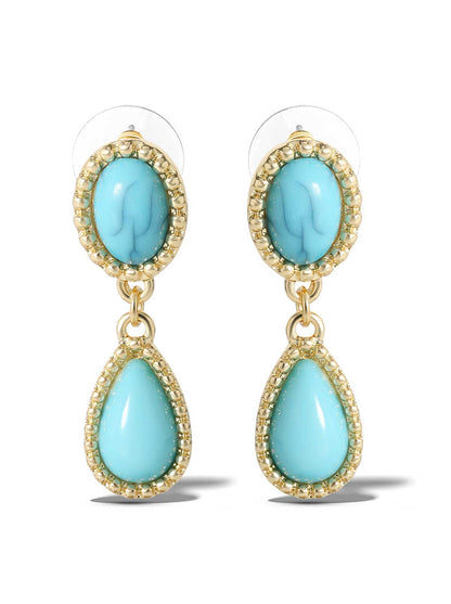 Jessica Simpson Accessories Turquoise Stone Drop Earrings