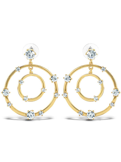 Jessica Simpson Accessories Orbital Crystal Drop Earrings