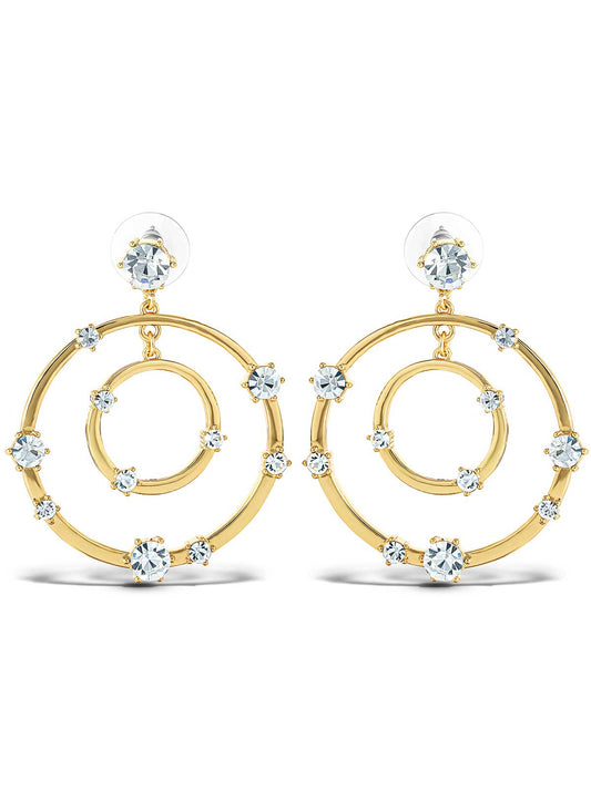 Jessica Simpson Accessories Orbital Crystal Drop Earrings