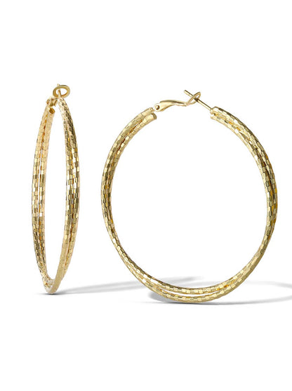 Jessica Simpson Accessories Double Hoop Faceted Earrings