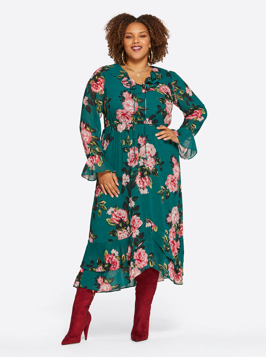 Jessica Simpson Women Aneesa Dress in Cosmic Rosettes