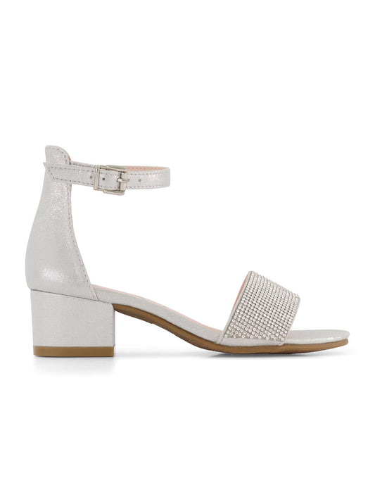 Jessica Simpson Women Girls' Pearl Stone Dress Heel in Silver