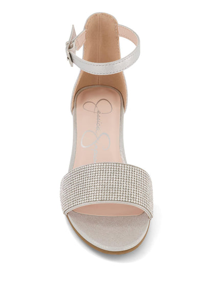 Jessica Simpson Women Girls' Pearl Stone Dress Heel in Silver