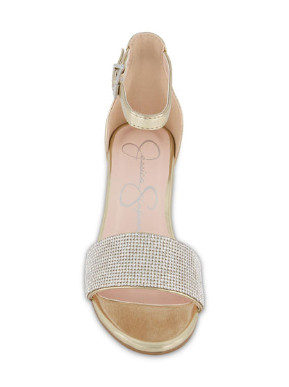 Jessica Simpson Women Girls' Pearl Stone Dress Heel in Gold