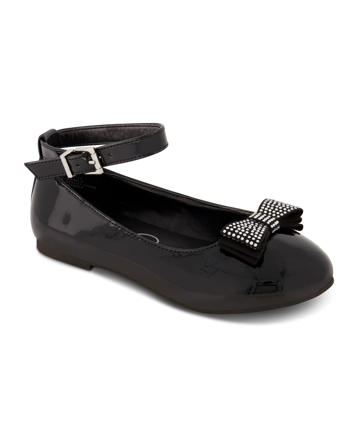 Jessica Simpson Women Girls' Amy Jeweled Bow Ballet Flat With Strap in Black