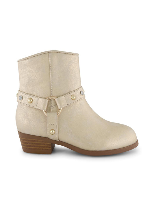Jessica Simpson Women Girls' Layla Western Bootie in Gold