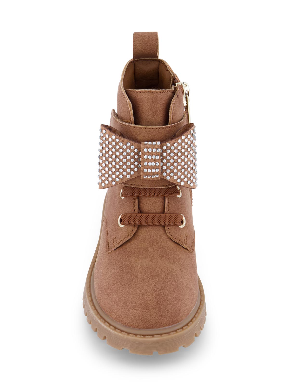 Jessica Simpson Women Toddler Daria Bow Moto Boot in Cognac