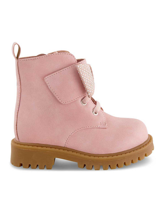 Jessica Simpson Women Toddler Daria Bow Moto Boot in Blush