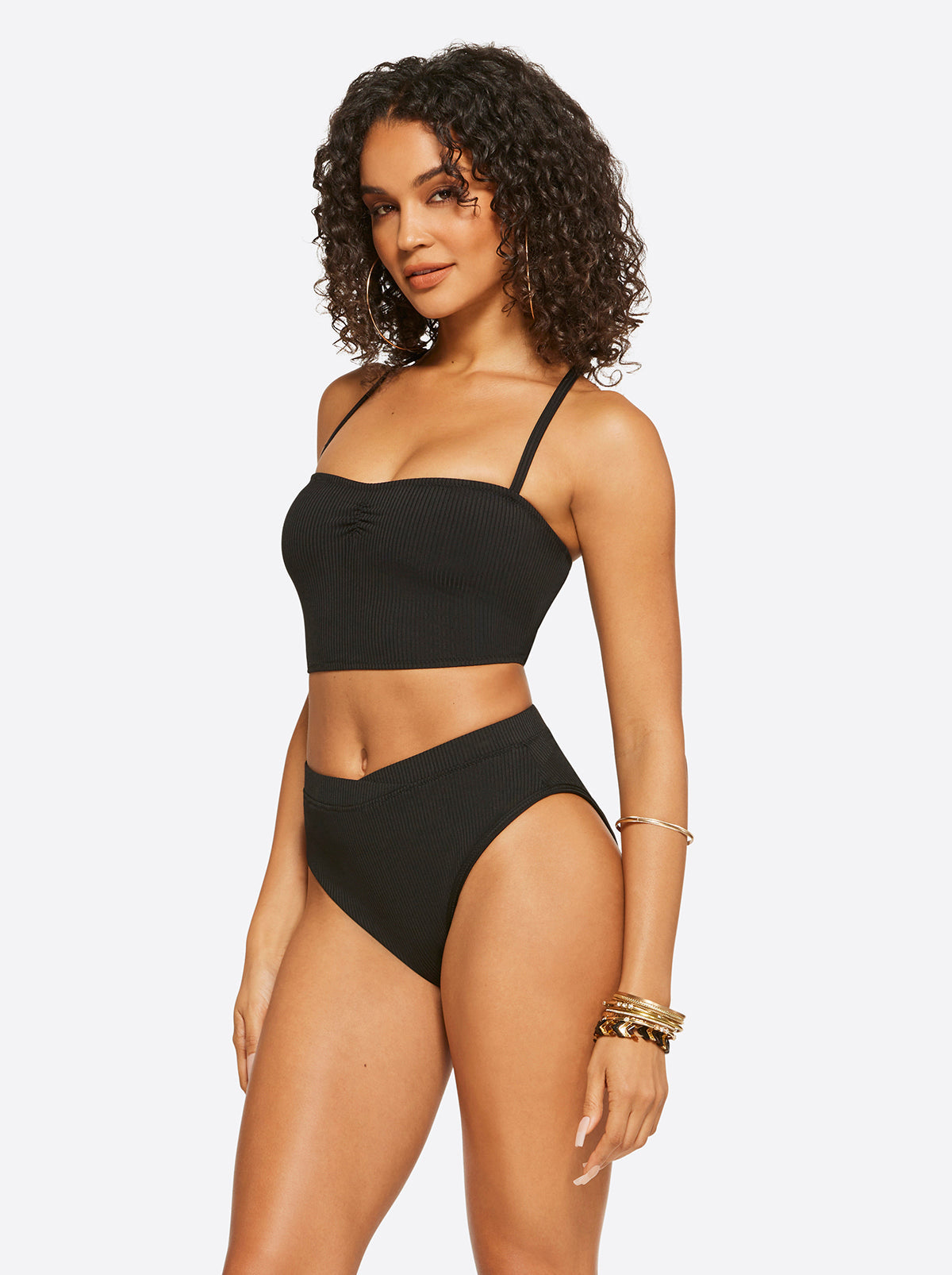 Jessica Simpson Women Textured Solids Open Back Tank in Black