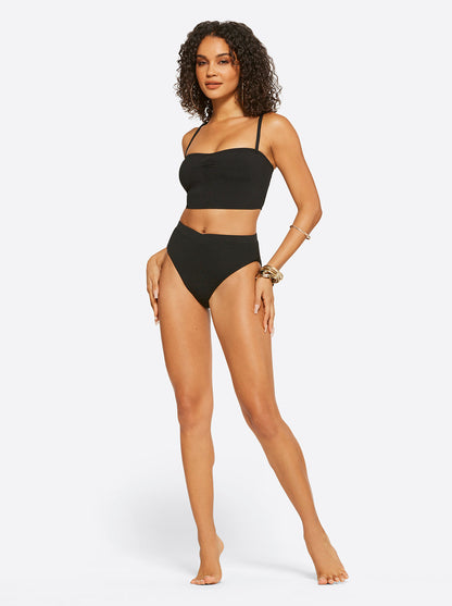 Jessica Simpson Women Textured Solids Open Back Tank in Black