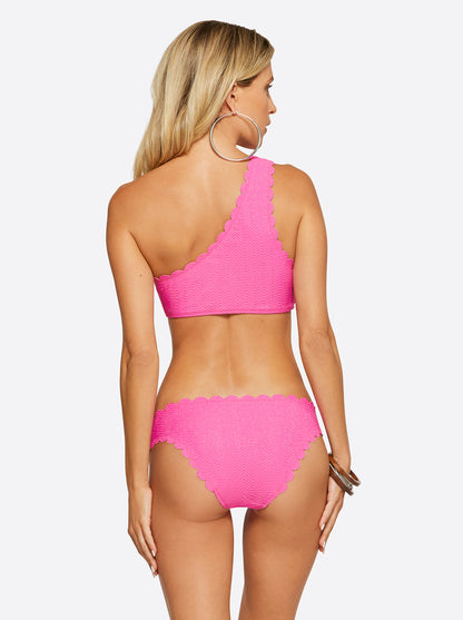Jessica Simpson Women Under the Sea One Shoulder Top in Pink Parfait