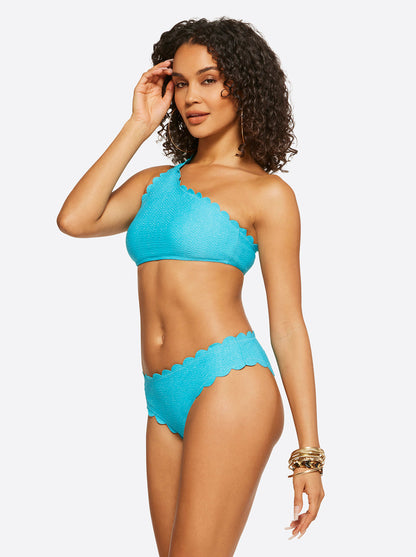 Jessica Simpson Women Under the Sea One Shoulder Top in Paradise Sky