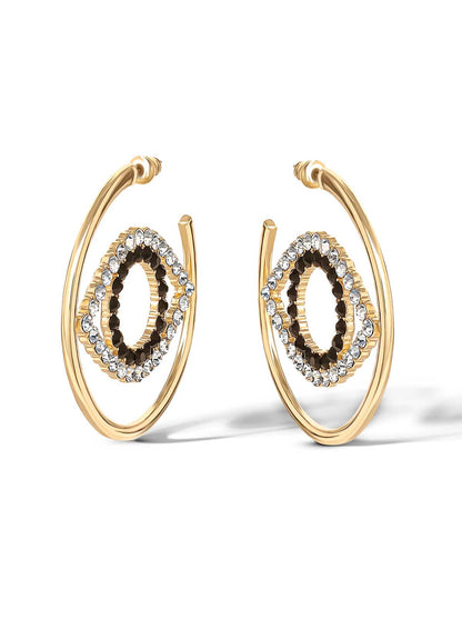 Jessica Simpson Accessories Crystal Eye Hoop Earrings