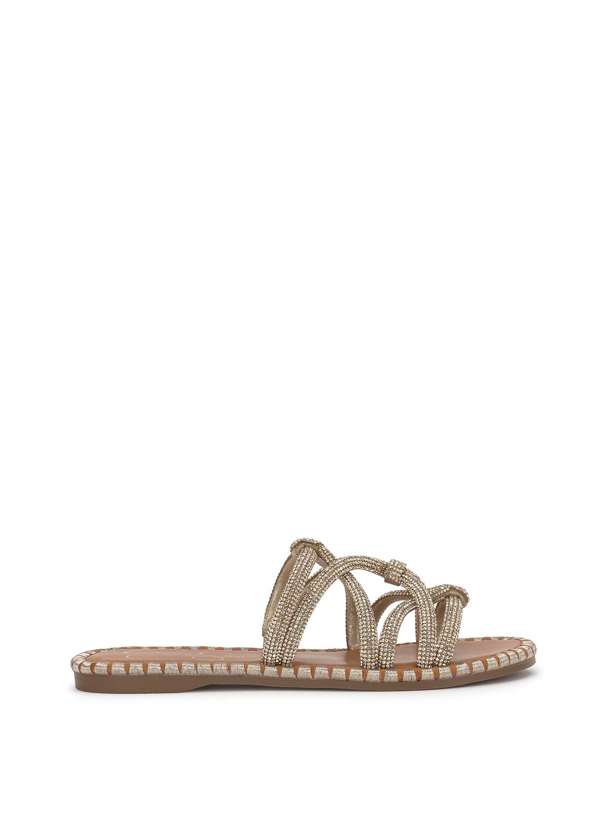 Jessica Simpson Women Briellea Embellished Sandal in Champagne