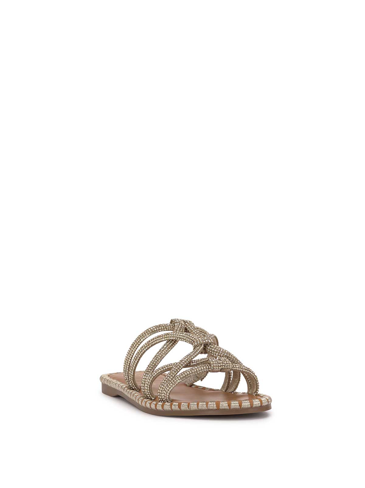 Jessica Simpson Women Briellea Embellished Sandal in Champagne