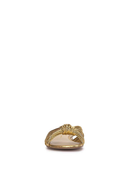 Jessica Simpson Women Dydra Knotted Flat Sandal in Gold