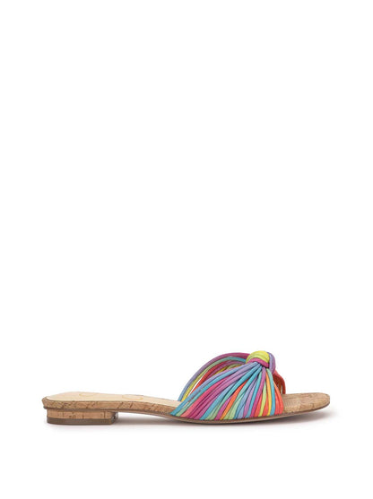 Jessica Simpson Women Dydra Knotted Flat Sandal in Multi Stripe