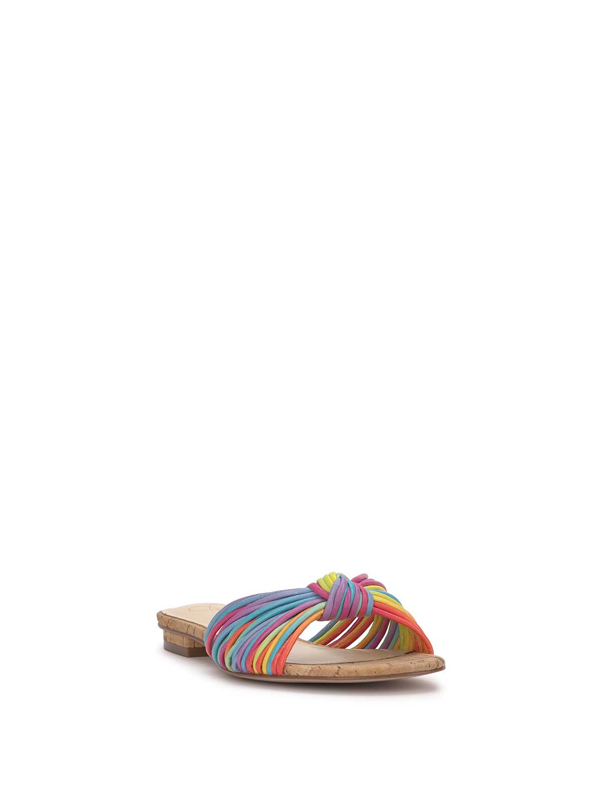 Jessica Simpson Women Dydra Knotted Flat Sandal in Multi Stripe