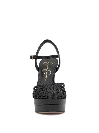 Jessica Simpson Women Inaia Braided Platform Sandal in Black
