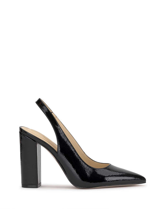 Jessica Simpson Women Noula Slingback Pointed Toe Pump in Black Patent