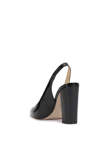 Jessica Simpson Women Noula Slingback Pointed Toe Pump in Black Patent