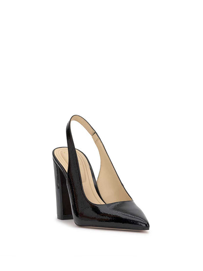 Jessica Simpson Women Noula Slingback Pointed Toe Pump in Black Patent