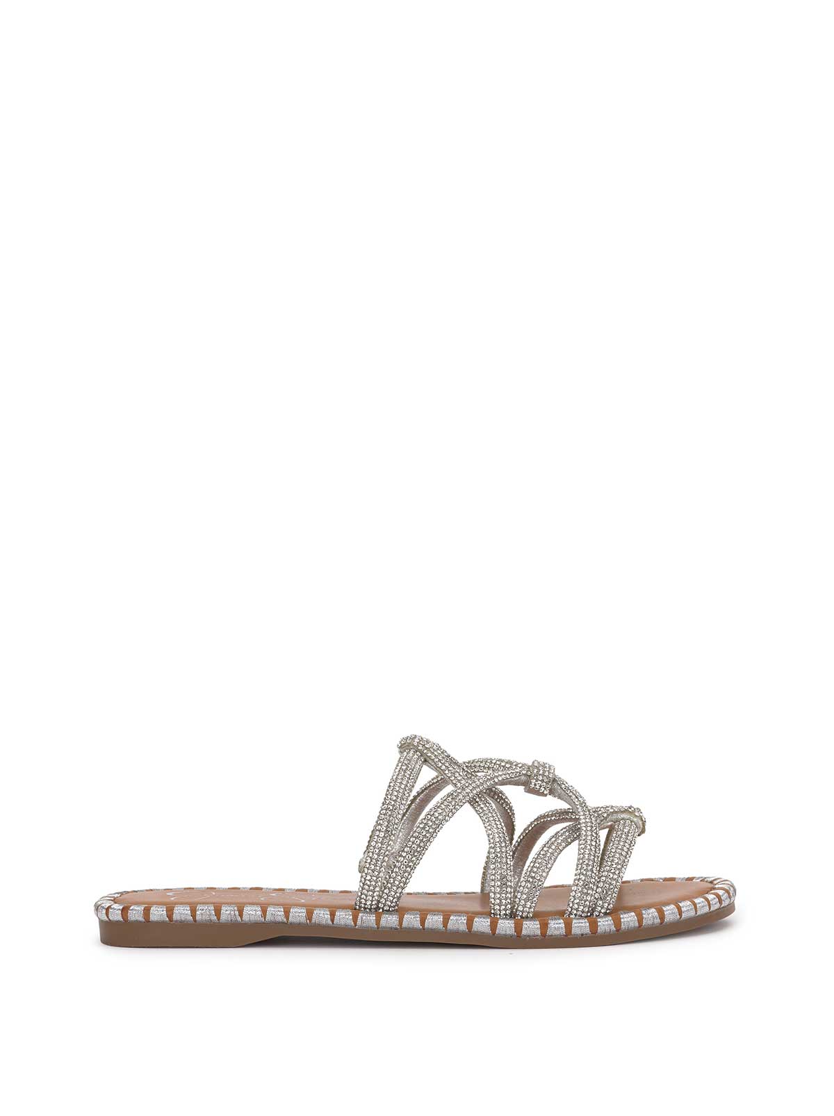 Jessica Simpson Women Briellea Embellished Sandal in Silver