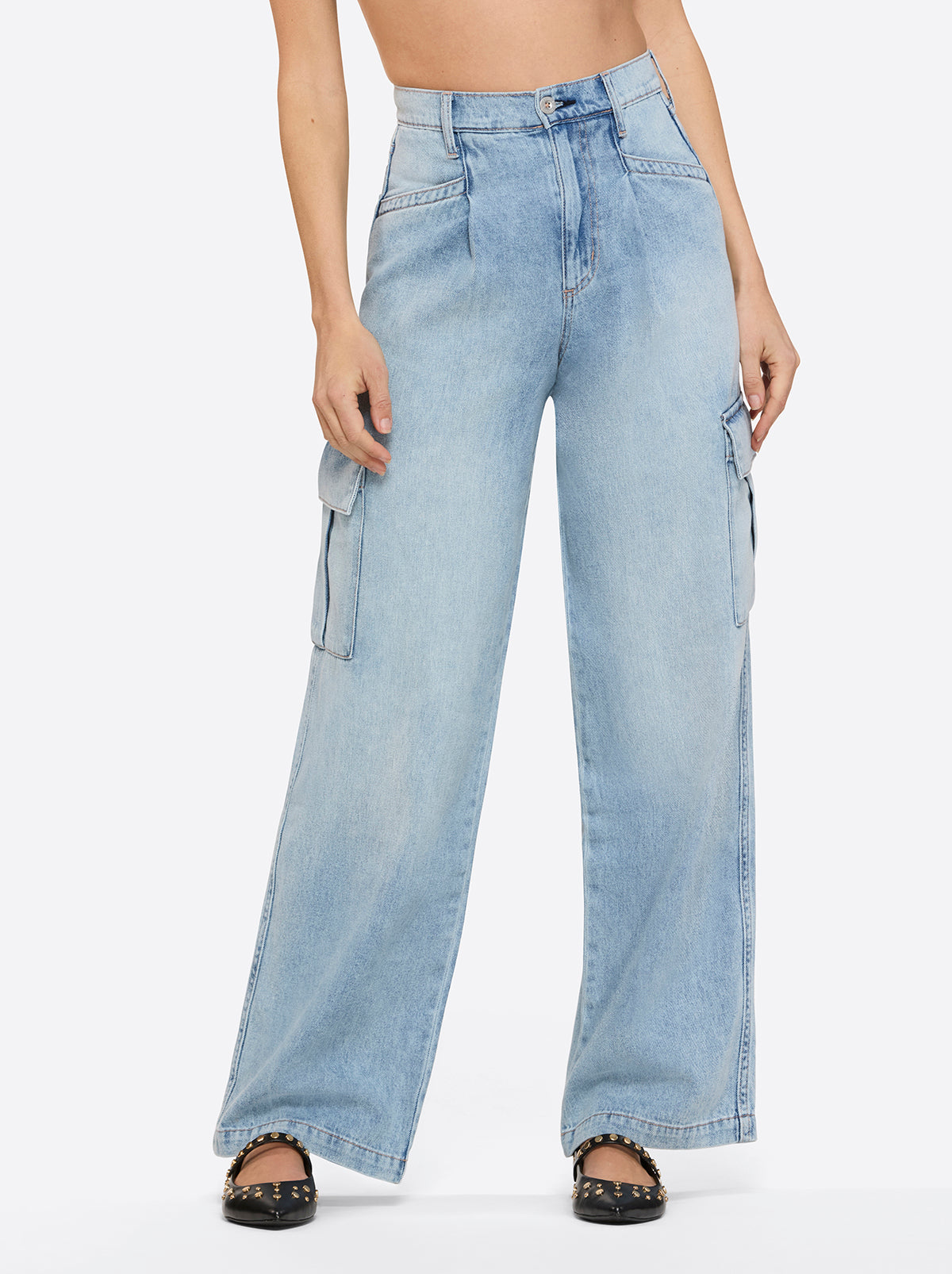 Jessica Simpson Women Jenna Cargo Pants in Valley Sky