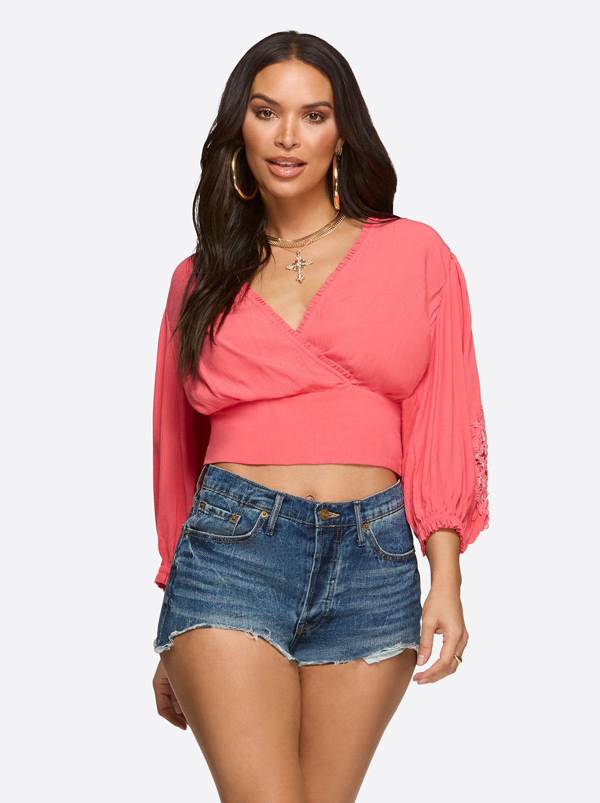 Jessica Simpson Women Patsy Top in Rose Of Sharon